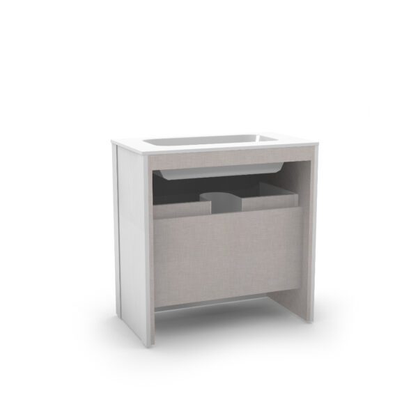 Calypso Chiltern 2 Drawer Floor Standing Vanity Unit With Serrenti Ceramic White Basin - 800mm Wide - 1 TH - Image 3