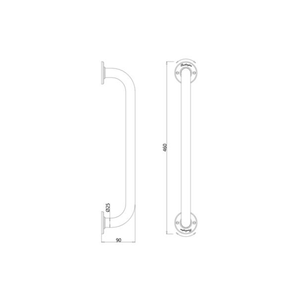 Burlington Grab Bar - Chrome - Image 2