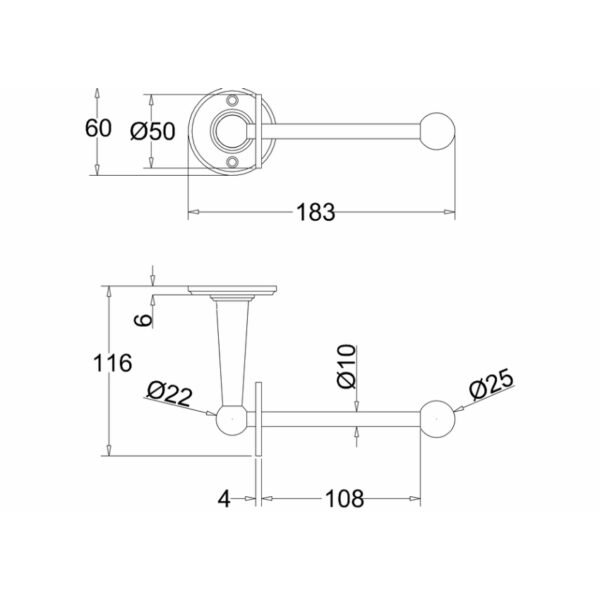 Burlington Spare Toilet Roll Holder - Chrome - Image 2