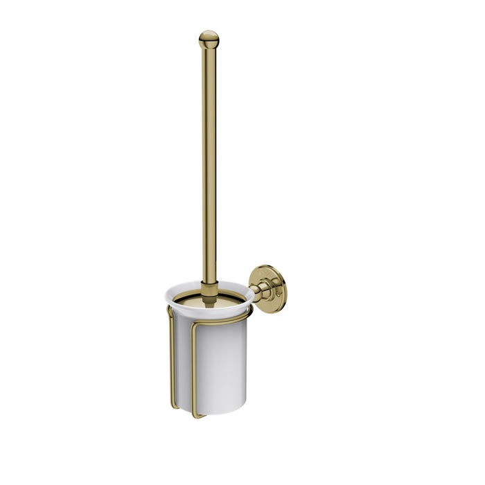 Burlington Toilet Brush And Holder - Gold