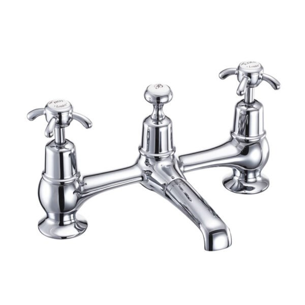 Burlington Anglesey 3 TH Basin Mixer Tap With Pop Up Waste