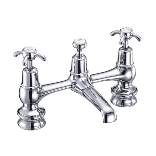 Burlington Anglesey 3 TH Basin Mixer Tap With Pop Up Waste