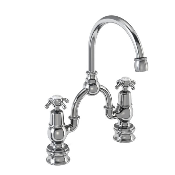 Burlington Anglesey 3 TH Basin Mixer Tap With Pop Up Waste