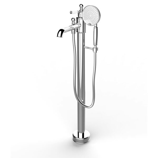 Burlington Arcade Floorstanding Monobloc Bath Filler Tap - Chrome