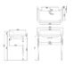 Burlington Edwardian Basin With Washstand - 800mm Wide - Gloss White - Image 2