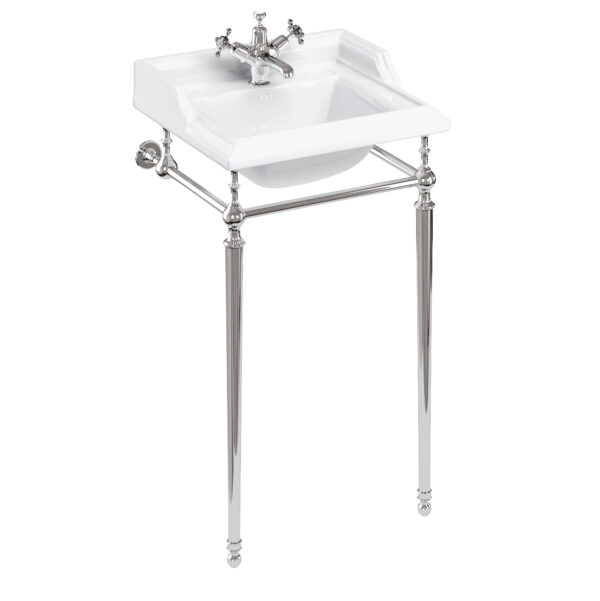 Burlington Classic Basin With Washstand - 510mm Wide - White