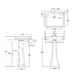 Burlington Victorian Basin With Regal Full Pedestal And Towel Rail - 610mm Wide - White - Image 2