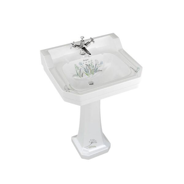 Burlington Bespoke Edwardian Basin With Full Pedestal - 560mm Wide - Country Meadow