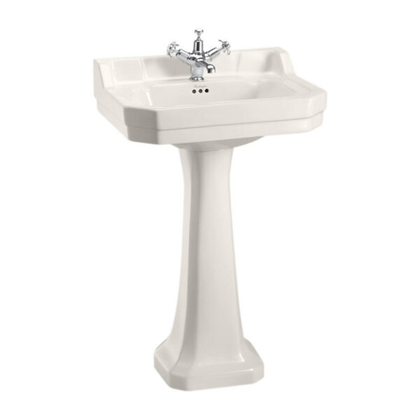 Burlington Bespoke Edwardian Basin With Full Pedestal - 560mm Wide - Medici Ivory