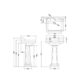 Burlington Bespoke Edwardian Basin With Full Pedestal - 560mm Wide - Spring Forest - Image 2