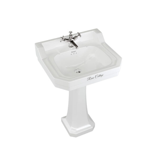 Burlington Bespoke Edwardian Basin With Full Pedestal - 560mm Wide - Script