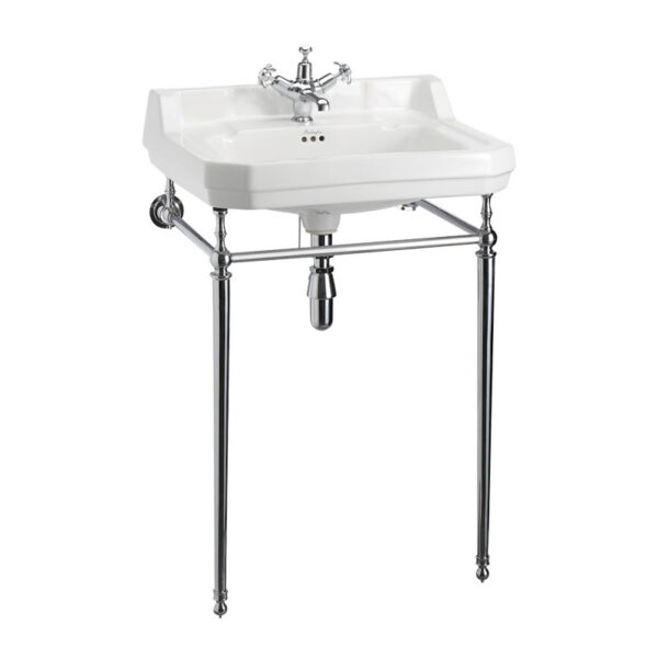 Burlington Edwardian Basin With Washstand - 610mm Wide - White