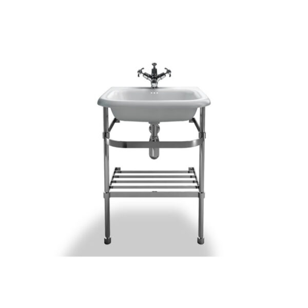 Burlington Basin With Washstand - No TH - White