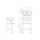 Burlington Basin With Washstand - No TH - White - Image 2