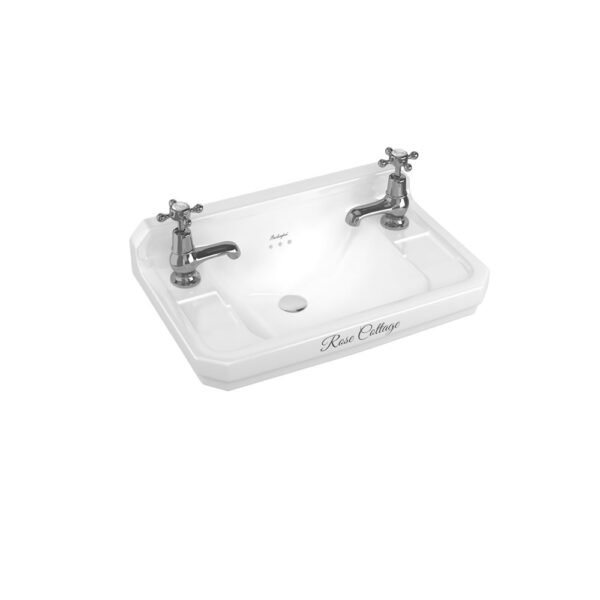 Burlington Bespoke Edwardian Wall Hung Basin?- 510mm Wide -2 TH - Script