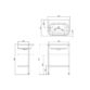 Burlington Basin With Washstand - No TH - White - Image 3
