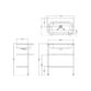 Burlington Basin With Washstand - No TH - White - Image 4