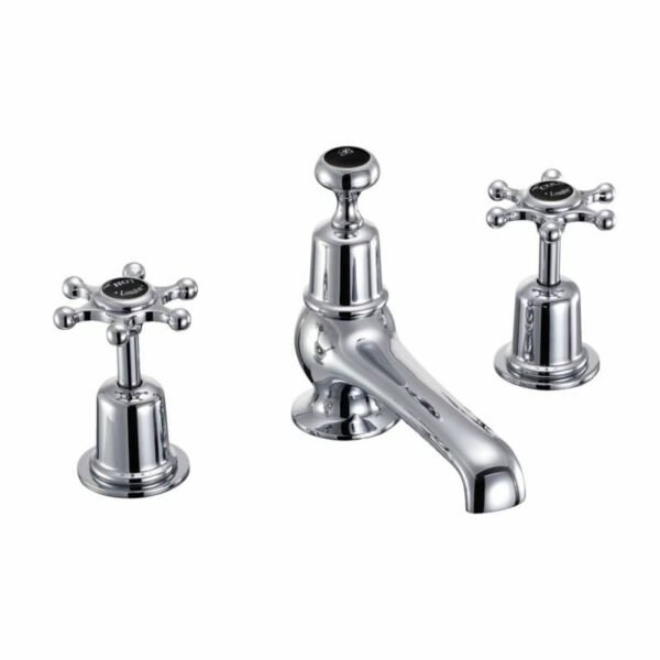 Burlington Anglesey 3 TH Basin Mixer Tap With Pop Up Waste
