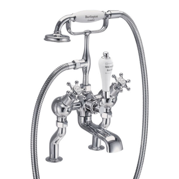 Burlington Birkenhead Deck Mounted Angled Bath Shower Mixer Tap