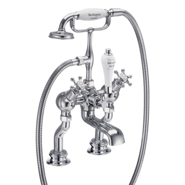 Burlington Birkenhead Deck Mounted Angled Regent Bath Shower Mixer Tap