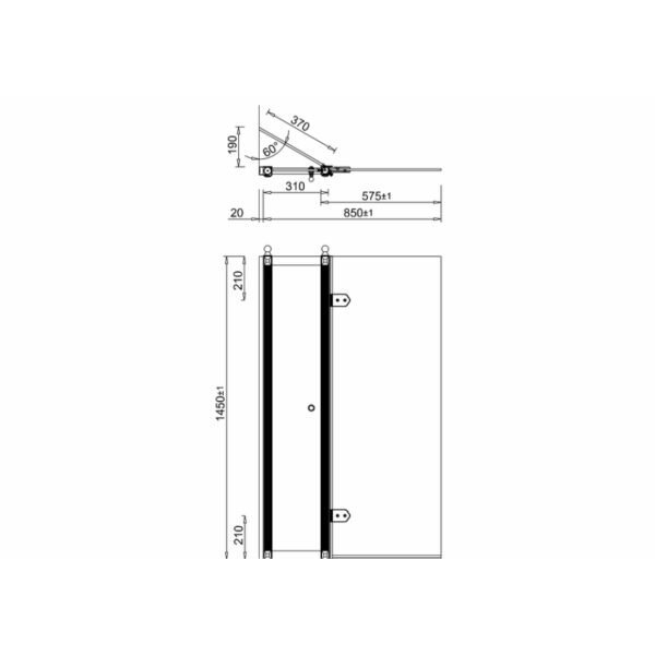 Burlington Bath Screen With Access Panel - Chrome - Image 2