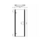 Burlington Recessed Hinged Shower Door - Chrome - Image 2