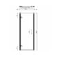 Burlington Recessed Hinged Shower Door - Chrome - Image 3