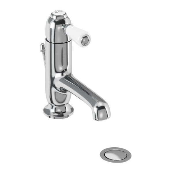 Burlington Chelsea Straight Spout Monobloc Basin Mixer Tap With Pop-Up Waste