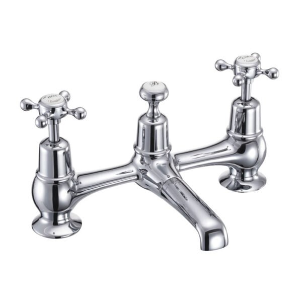 Burlington Anglesey 3 TH Basin Mixer Tap With Pop Up Waste