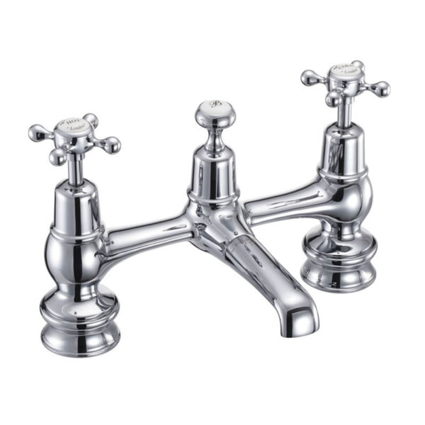 Burlington Anglesey 3 TH Basin Mixer Tap With Pop Up Waste