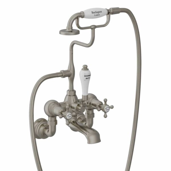 Burlington Claremont Wall Mounted Quarter Turn Regent Bath Shower Mixer Tap