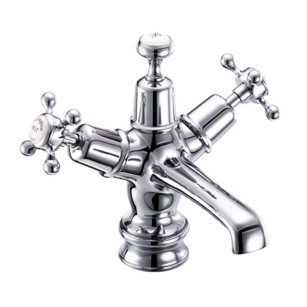 Burlington Claremont Mono Regent Basin Mixer Tap With Sprung Plug Waste