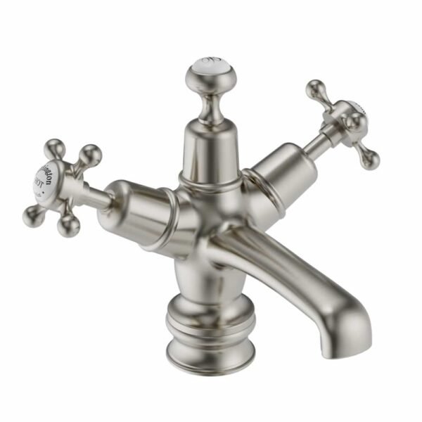Burlington Claremont Quarter Turn Mono Regent Basin Mixer Tap With Sprung Plug Waste