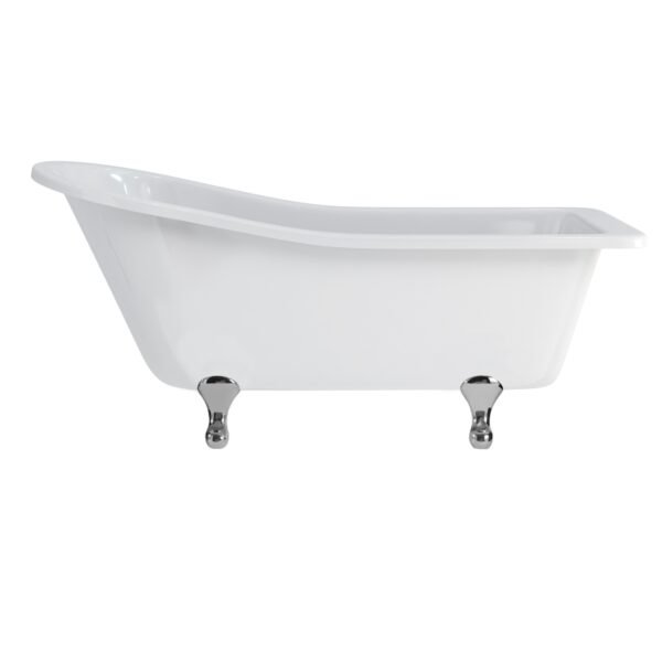 Burlington Harewood Slipper Bath With Bath Feet - 1690mm x 730mm - Gloss White