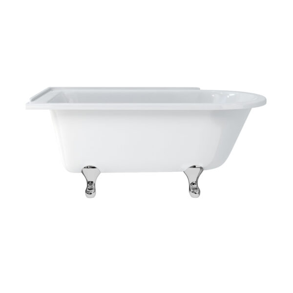 Burlington Hampton Single Ended Bath With Bath Feet - 1500mm x 750mm - Gloss White