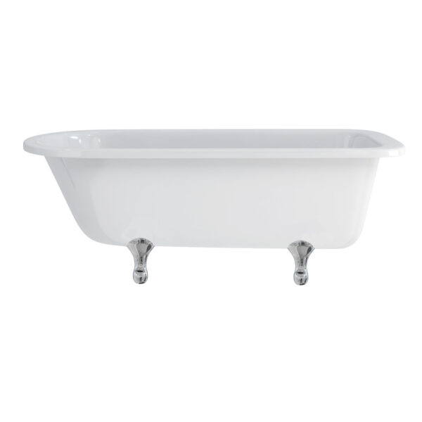 Burlington Bateau Single Ended Bath With Bath Feet - 1690mm x 750mm - Gloss White