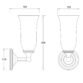 Burlington LED Bathroom Round Wall Light And Clear Glass Vase Shade - Chrome - Image 2
