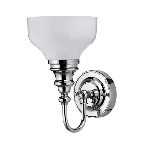 Burlington LED Ornate Base Wall Light - Chrome