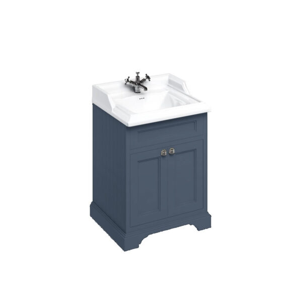 Burlington 2 Door Floorstanding Vanity Unit With Classic Gloss White Basin - 650mm Wide