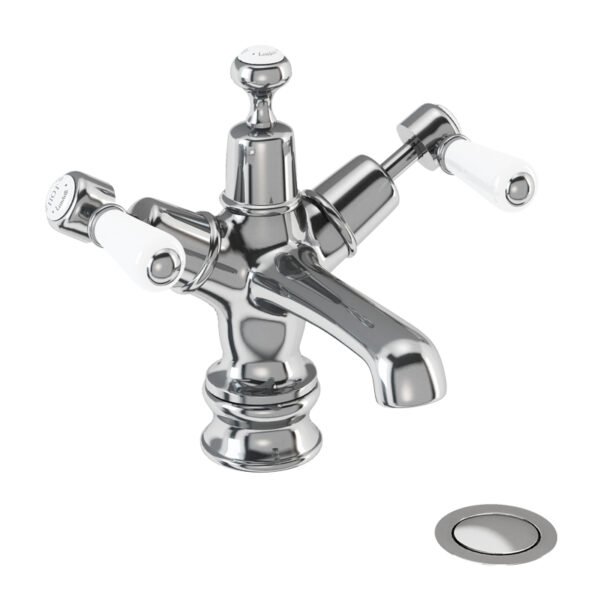 Burlington Anglesey 3 TH Basin Mixer Tap With Pop Up Waste