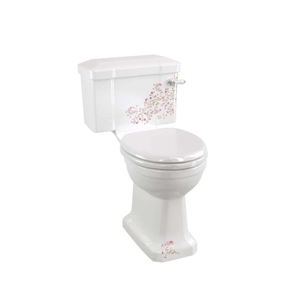 Burlington Standard Close Coupled Toilet With Cistern - Oriental Blossom