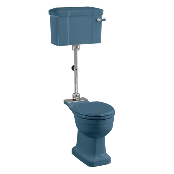 Burlington Standard Medium Level Toilet With Cistern And Flush Pipe Kit