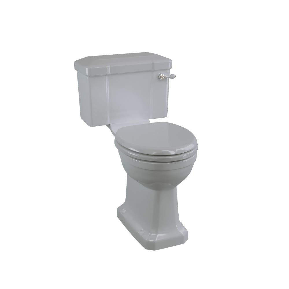 Burlington Standard Close Coupled Toilet With Cistern - Moon Grey