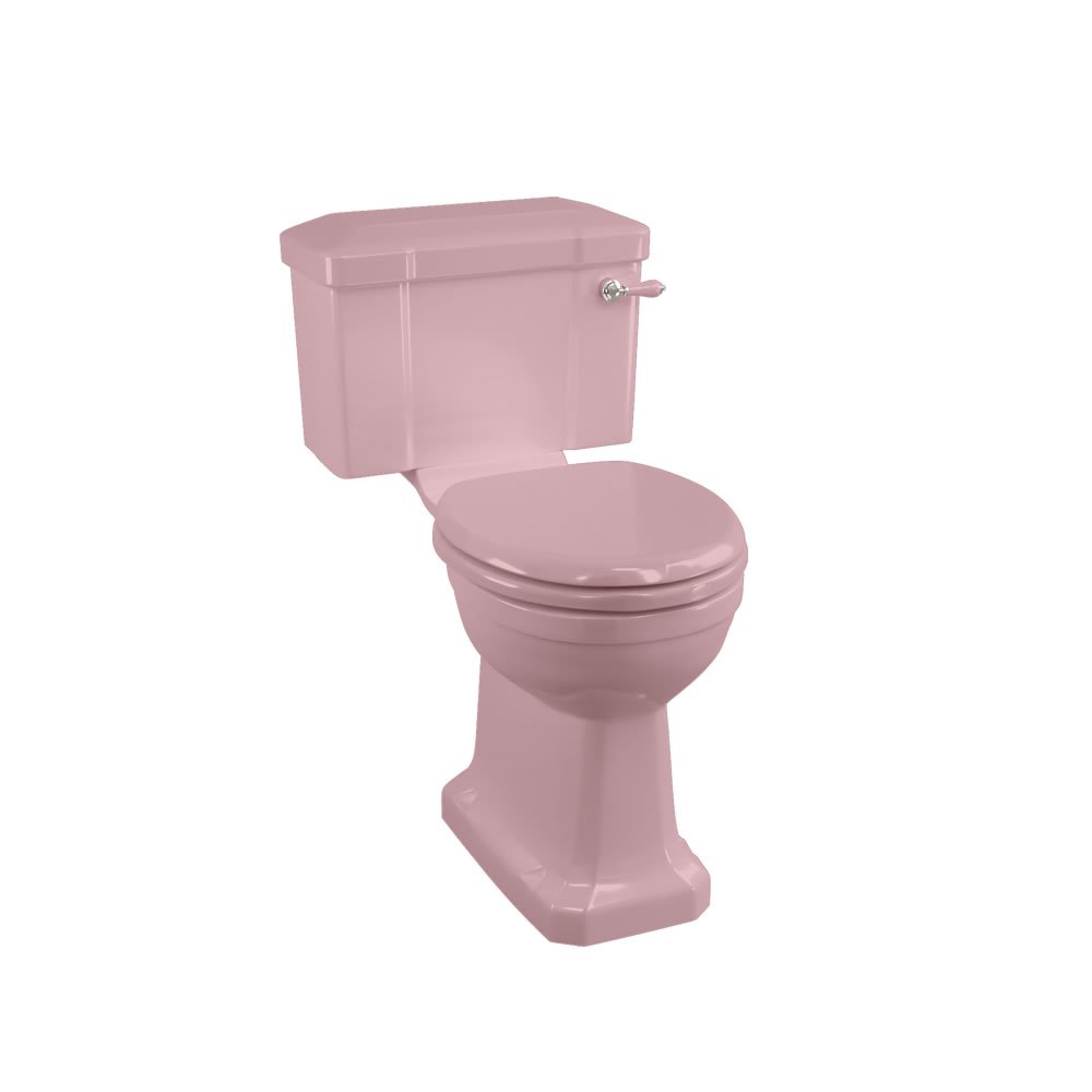 Burlington Standard Close Coupled Toilet With Cistern - Confetti Pink