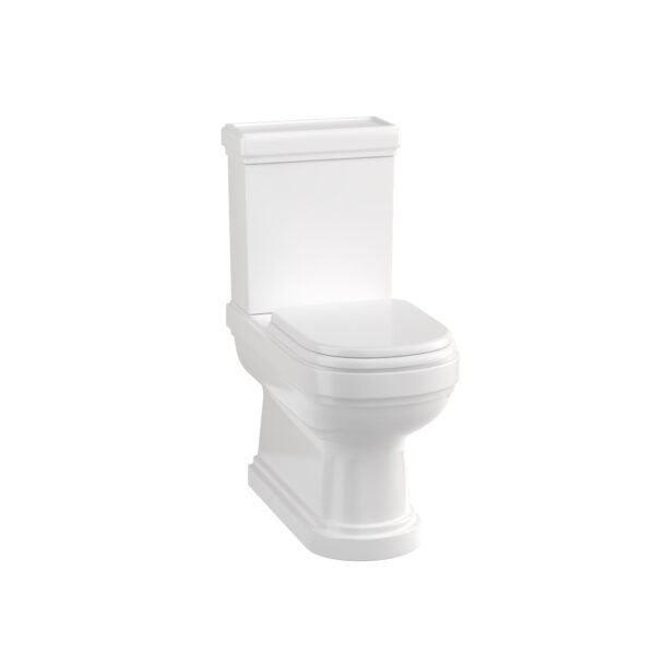 Burlington Riviera Full Back To Wall Close Coupled Toilet With Cistern - Gloss White