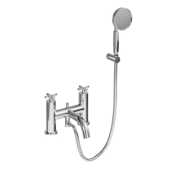 Burlington Riviera Bath Shower Mixer Tap With Handset And Hose Kit