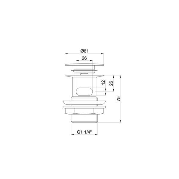 Burlington Sprung Plug Slotted Basin Waste - Image 2