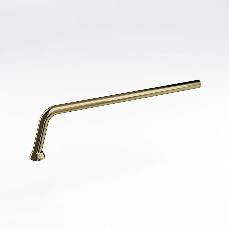Burlington Exposed P Trap Connection Pipe – 800mm Long - Gold