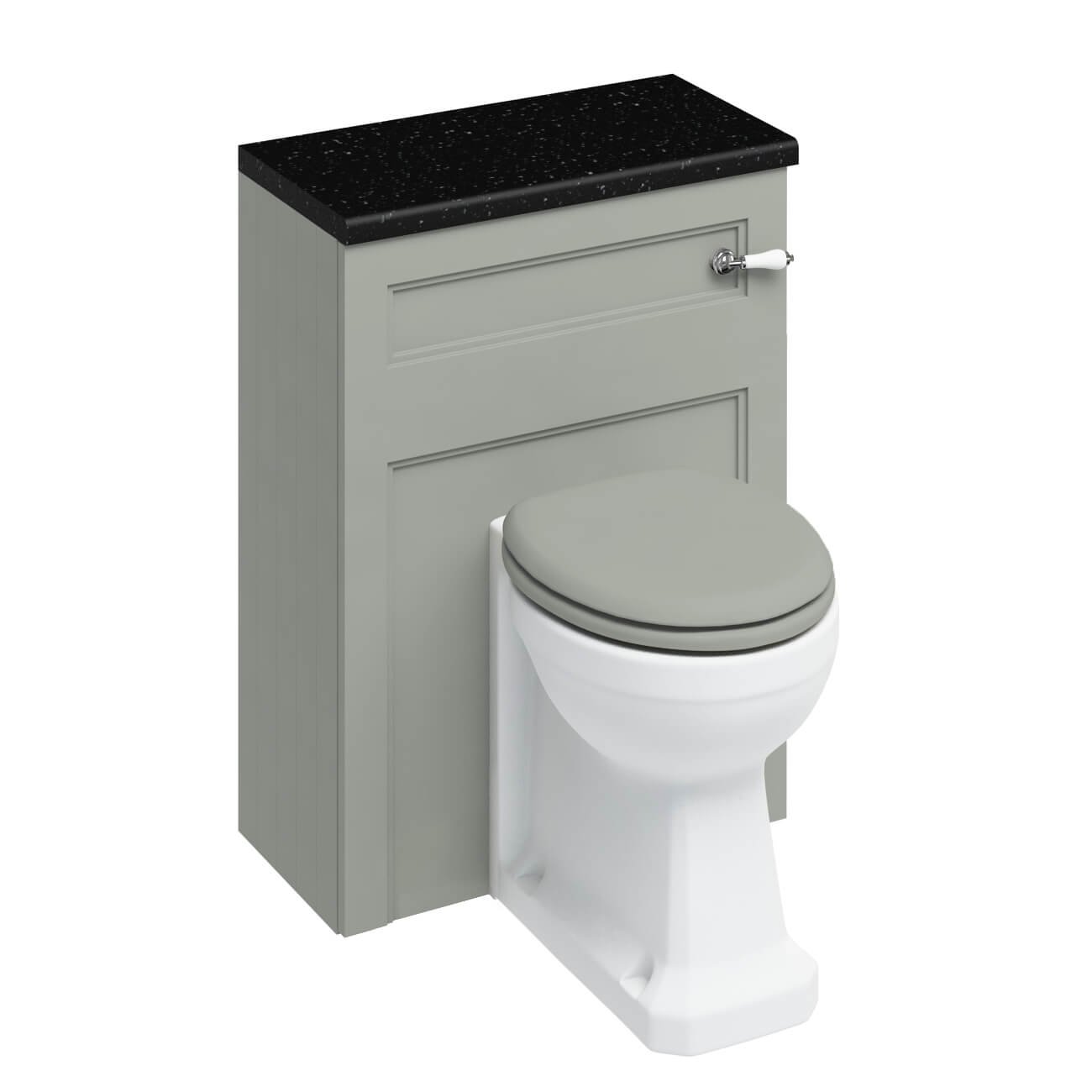 Burlington Floorstanding WC Unit With Concealed Cistern And Ceramic Lever - Olive