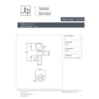 JTP Club Angle Valve Chrome - Image 2